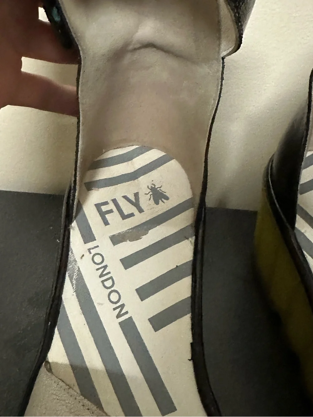 Fly London Bono Silver Leather Wedge Sandals Women’s 42 / US 11 Strappy Shoes